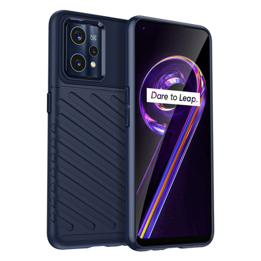 For OPPO Realme 9 Pro+ Thunderbolt Shockproof TPU Protective Soft Phone Case(Blue) - Realme Cases by buy2fix | Online Shopping UK | buy2fix