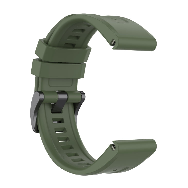 For Garmin Fenix 7 Quick Release Silicone Watch Band(Army Green) - Watch Bands by buy2fix | Online Shopping UK | buy2fix