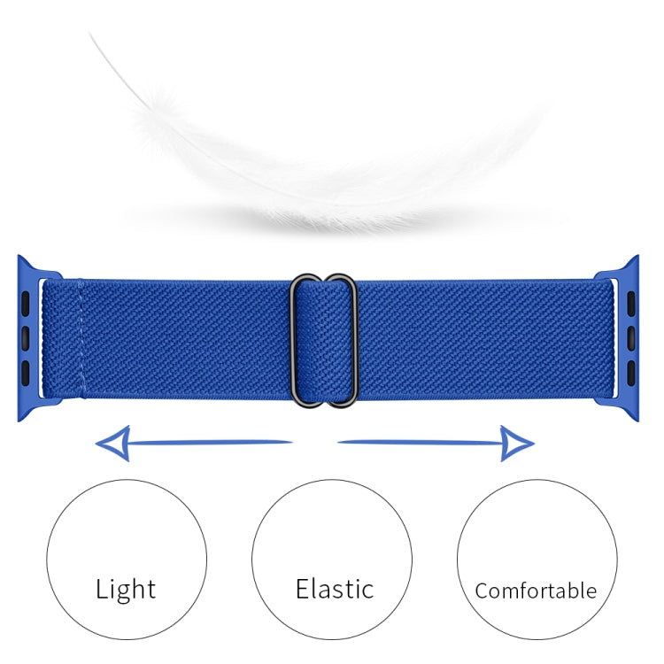 Polyester Nylon Watch Band For Apple Watch Ultra 49mm&Watch Ultra 2 49mm / Series 9&8&7 45mm / SE 3&SE 2&6&SE&5&4 44mm / 3&2&1 42mm(Royal Blue) - Watch Bands by buy2fix | Online Shopping UK | buy2fix