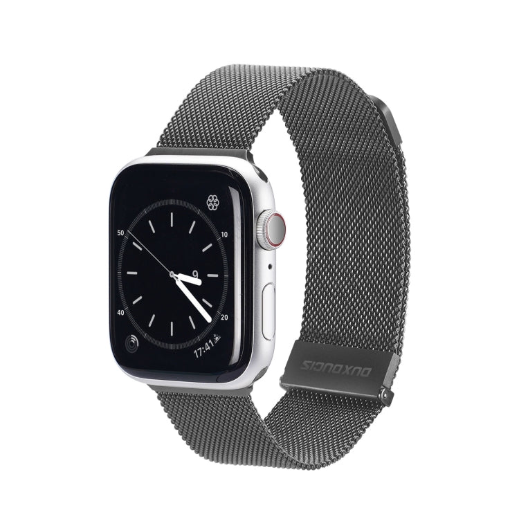 DUX DUCIS Milanese Watch Band For Apple Watch Series 9&8&7 45mm / SE 3&SE 2&6&SE&5&4 44mm / 3&2&1 42mm(Grey) - Watch Bands by DUX DUCIS | Online Shopping UK | buy2fix