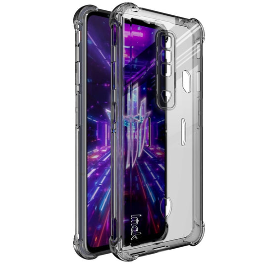 For ZTE nubia Red Magic 7 imak TPU Phone Case with Screen Protector(Transparent Black) - ZTE Cases by imak | Online Shopping UK | buy2fix