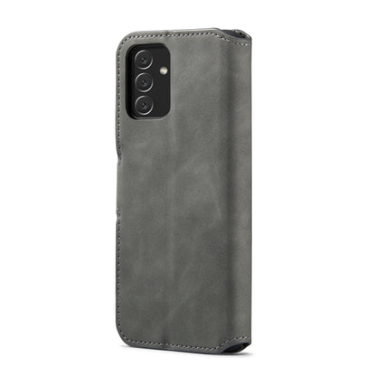 For Samsung Galaxy A13 4G DG.MING Retro Oil Edge Flip Leather Phone Case(Grey) - Galaxy Phone Cases by DG.MING | Online Shopping UK | buy2fix