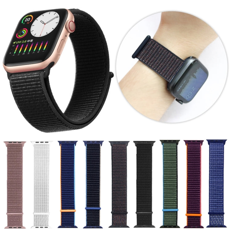 For Apple Watch Apple Watch Ultra 49mm&Watch Ultra 2 49mm / Series 9&8&7 45mm / SE 3&SE 2&6&SE&5&4 44mm / 3&2&1 42mm Mutural Nylon Watch Band(Heartbeat Purple) - Watch Bands by Mutural | Online Shopping UK | buy2fix