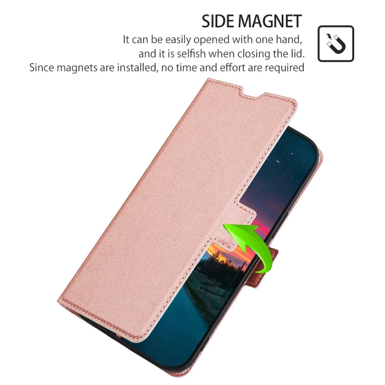 For Blackview A55 Pro Ultra-thin Voltage Side Buckle PU + TPU Leather Phone Case(Rose Gold) - More Brand by buy2fix | Online Shopping UK | buy2fix