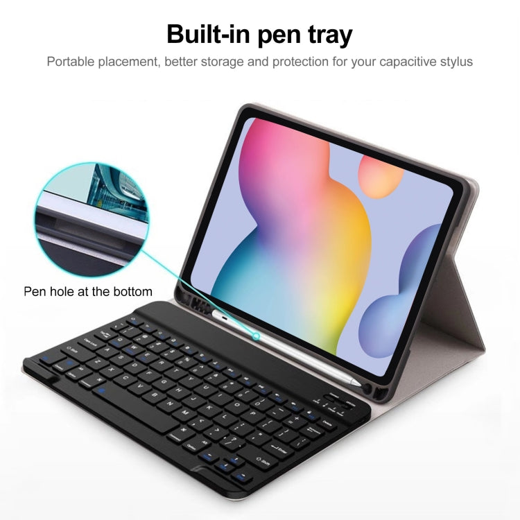 Square Cap Bluetooth Keyboard Leather Case with Pen Slot for Samsung Galaxy Tab S6 Lite(Dark Blue) - Samsung Keyboard by buy2fix | Online Shopping UK | buy2fix