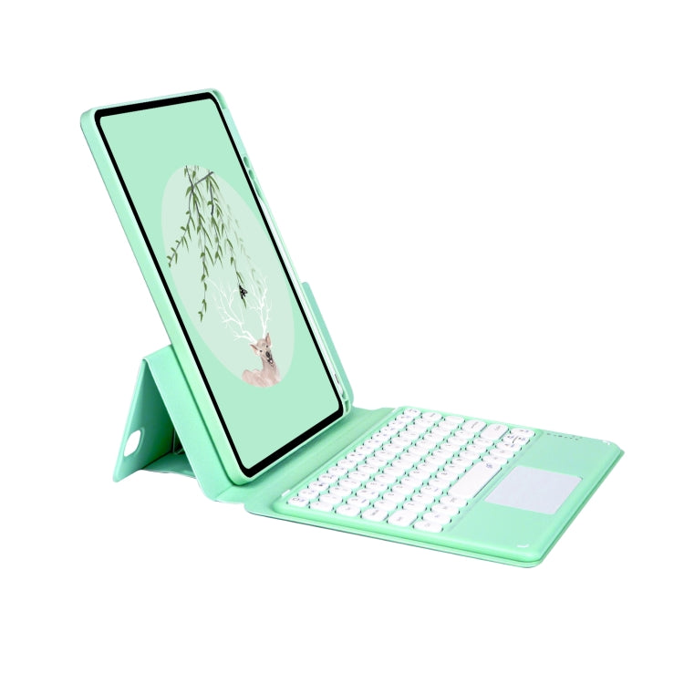 Bluetooth Keyboard Leather Case with Touchpad & Rotatable Bottom Case For iPad 10.2 2021 & 2020 & 2019 / Air 2019 / Pro 10.5 inch(Green) - Universal by buy2fix | Online Shopping UK | buy2fix