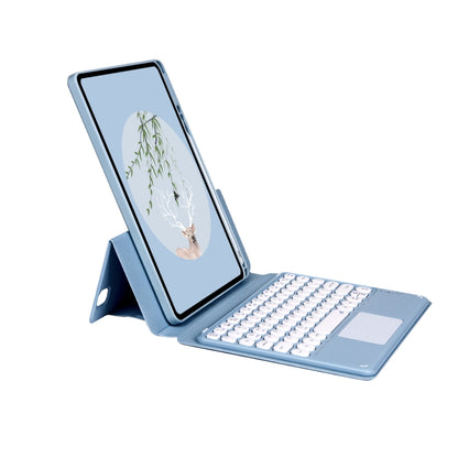 Bluetooth Keyboard Leather Case with Touchpad & Rotatable Bottom Case For iPad 10.2 2021 & 2020 & 2019 / Air 2019 / Pro 10.5 inch(Fog Blue) - Universal by buy2fix | Online Shopping UK | buy2fix