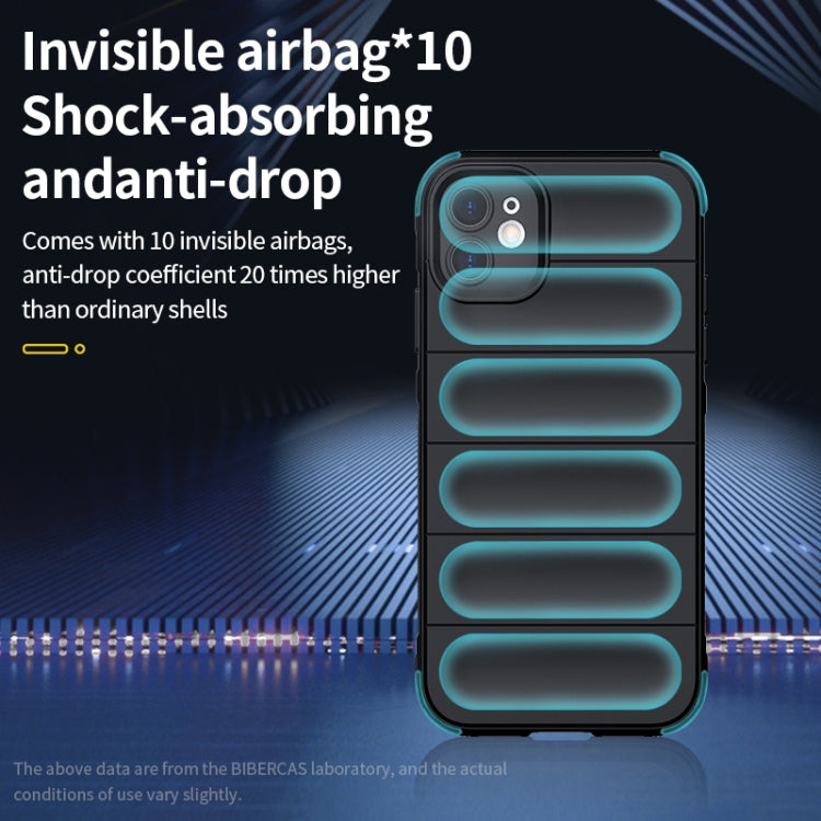 For iPhone 11 Magic Shield TPU + Flannel Phone Case (Dark Blue) - iPhone 11 Cases by buy2fix | Online Shopping UK | buy2fix