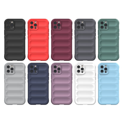 For iPhone 12 Pro Magic Shield TPU + Flannel Phone Case(Red) - iPhone 12 / 12 Pro Cases by buy2fix | Online Shopping UK | buy2fix