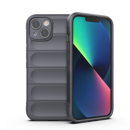 For iPhone 13 Magic Shield TPU + Flannel Phone Case(Dark Grey) - iPhone 13 Cases by buy2fix | Online Shopping UK | buy2fix