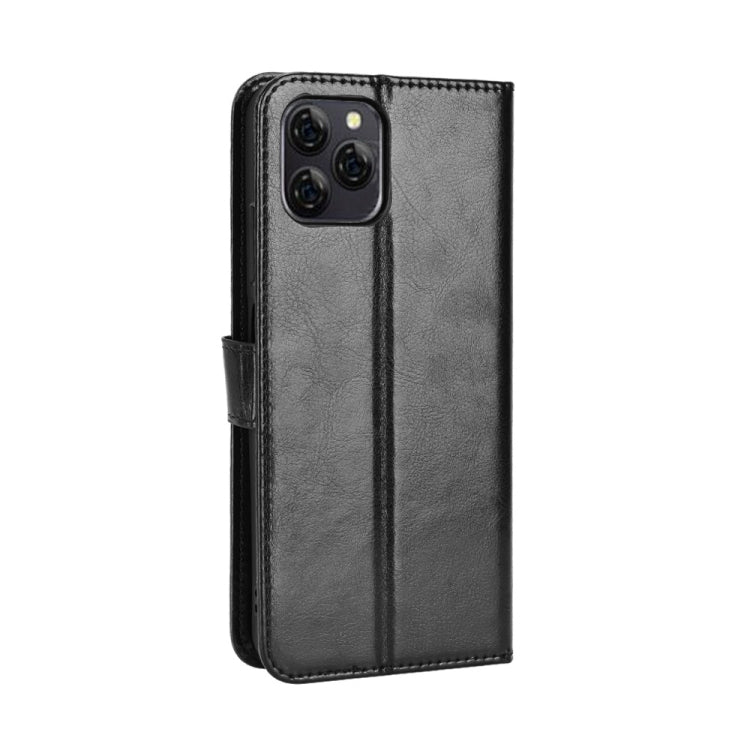 For Blackview A95 Retro Crazy Horse Texture Leather Phone Case(Black) - More Brand by buy2fix | Online Shopping UK | buy2fix