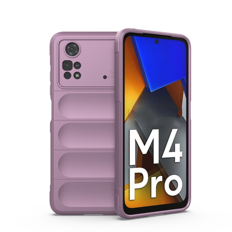 For Xiaomi Poco M4 Pro 4G Magic Shield TPU + Flannel Phone Case(Purple) - Xiaomi Cases by buy2fix | Online Shopping UK | buy2fix