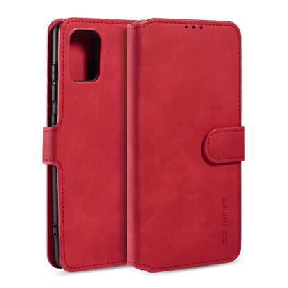 For Galaxy A51 DG.MING Retro Oil Side Horizontal Flip Case with Holder & Card Slots & Wallet(Red) - Galaxy Phone Cases by DG.MING | Online Shopping UK | buy2fix