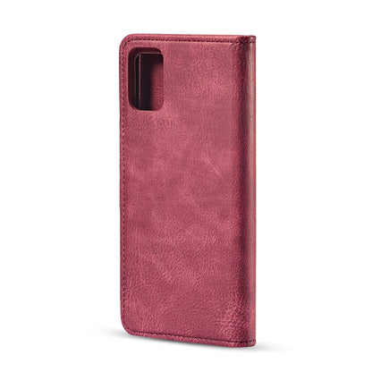 For Galaxy A71 DG.MING Crazy Horse Texture Flip Detachable Magnetic Leather Case with Holder & Card Slots & Wallet(Red) - Galaxy Phone Cases by DG.MING | Online Shopping UK | buy2fix