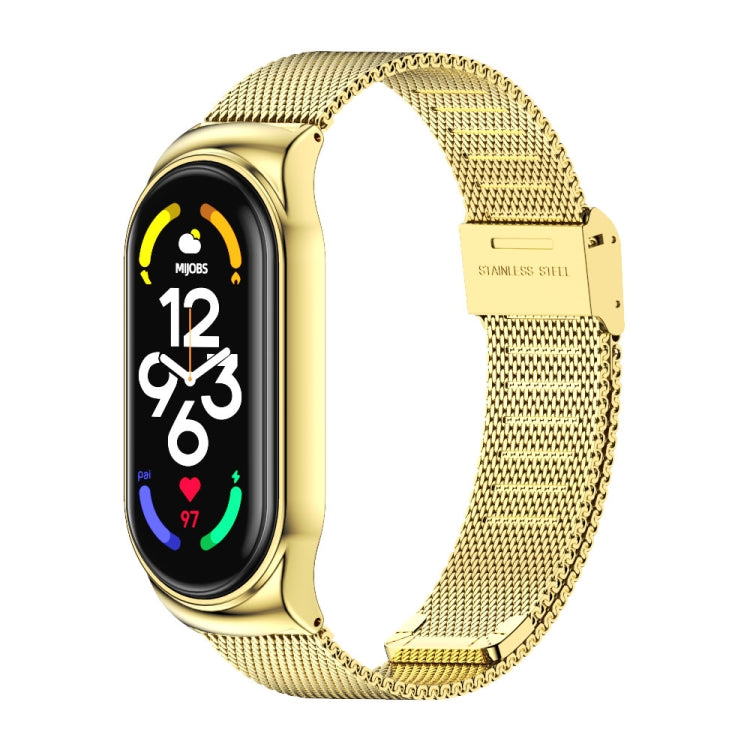 For Xiaomi Mi Band 7 / 7 NFC MIJOBS CS Milan Buckle Metal Watch Band(Gold) - Watch Bands by MIJOBS | Online Shopping UK | buy2fix