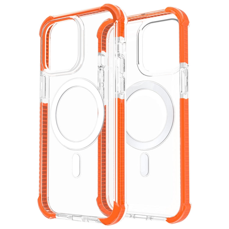 For iPhone 14 Pro Magsafe Magnetic Acrylic Shockproof Phone Case(Orange) - iPhone 14 Pro Cases by buy2fix | Online Shopping UK | buy2fix