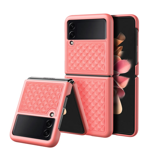 For Samsung Galaxy Z Flip3 5G DUX DUCIS Venice Series Shockproof Genuine Leather Phone Case(Pink) - Galaxy Phone Cases by DUX DUCIS | Online Shopping UK | buy2fix