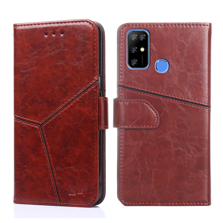 For Doogee X96 Pro Geometric Stitching Horizontal Flip Leather Phone Case(Dark Brown) - Doogee Cases by buy2fix | Online Shopping UK | buy2fix