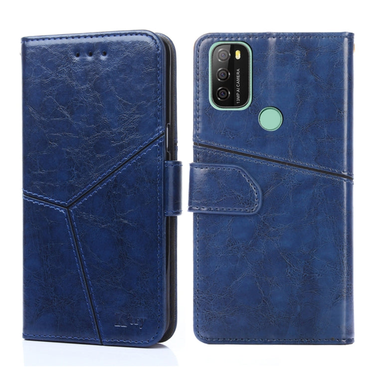 For Blackview A70 Geometric Stitching Horizontal Flip Leather Phone Case(Blue) - More Brand by buy2fix | Online Shopping UK | buy2fix