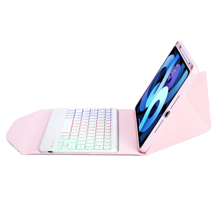Z11BS Pen Slot Backlight Bluetooth Keyboard Leather Tablet Case For iPad Pro 11 2021/2020/2018(Pink) - For iPad Pro by buy2fix | Online Shopping UK | buy2fix