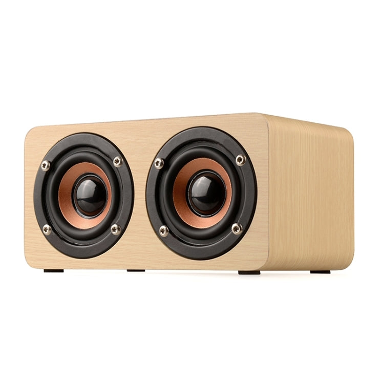 W5+ Wooden Wireless Bluetooth Speaker(Light Yellow) - Desktop Speaker by buy2fix | Online Shopping UK | buy2fix