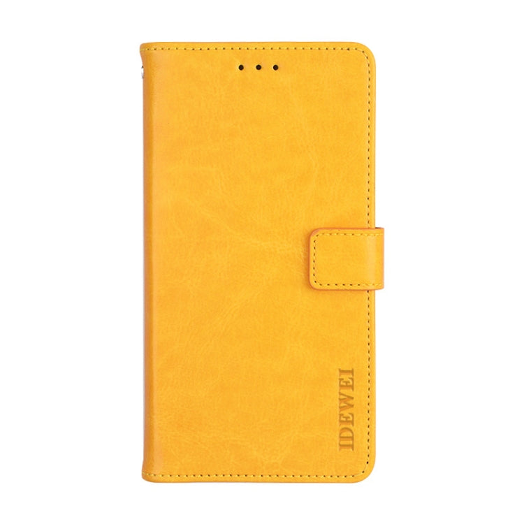 For Blackview BV9800 Pro idewei Crazy Horse Texture Horizontal Flip Leather Case with Holder & Card Slots & Wallet(Yellow) - More Brand by idewei | Online Shopping UK | buy2fix