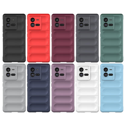 For vivo iQOO 10 Pro 5G Magic Shield TPU + Flannel Phone Case(Grey) - vivo Cases by buy2fix | Online Shopping UK | buy2fix