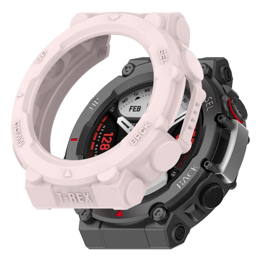 For Amazfit T-Rex 2 Armor Hollow TPU Watch Case(Light Pink) - Watch Cases by buy2fix | Online Shopping UK | buy2fix