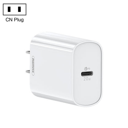 REMAX RP-U70 Jane Series 20W USB-C/Type-C PD Fast Charger, Specification:CN Plug(White) - USB Charger by REMAX | Online Shopping UK | buy2fix