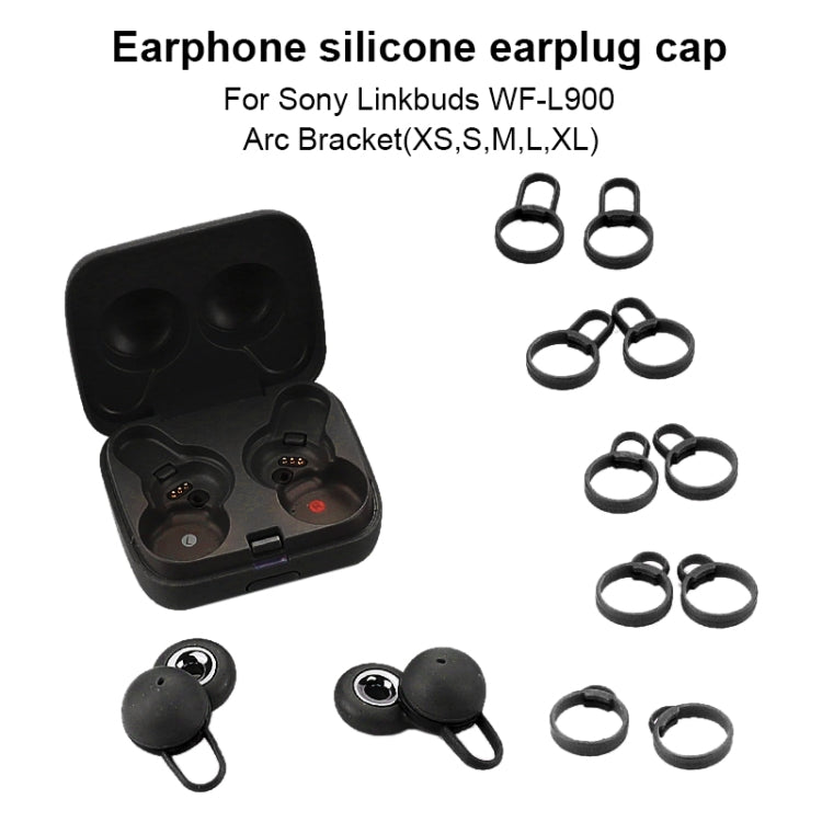 Bluetooth Headset Silicone Ear Cap Set For Sony LinkBuds WF-L900(Black) - Sony Earphone Case by buy2fix | Online Shopping UK | buy2fix