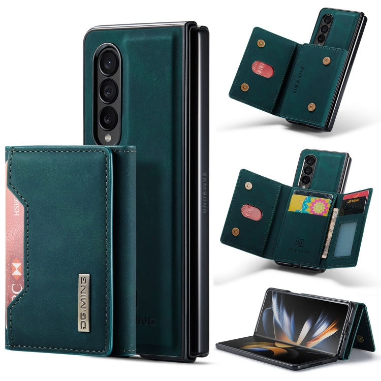 For Samsung Galaxy Z Fold3 5G DG.MING M2 Series 3-Fold Multi Card Bag Phone Case(Green) - Galaxy Phone Cases by DG.MING | Online Shopping UK | buy2fix