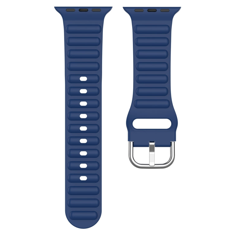 Ocean Ripple Watch Band For Apple Watch Series 8&7 45mm / SE 2&6&SE&5&4 44mm(Dark Blue) - Watch Bands by buy2fix | Online Shopping UK | buy2fix