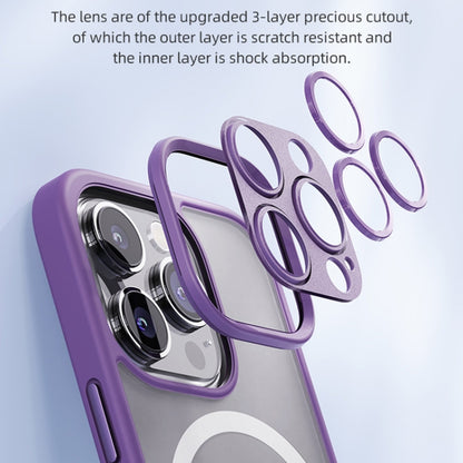 For iPhone 14 ROCK Guard Skin-feel MagSafe Phone Case (Purple) - iPhone 14 Cases by ROCK | Online Shopping UK | buy2fix
