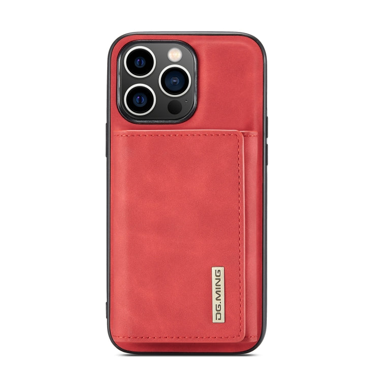 For iPhone 14 Pro DG.MING M1 Series 3-Fold Multi Card Wallet Leather Case(Red) - iPhone 14 Pro Cases by DG.MING | Online Shopping UK | buy2fix