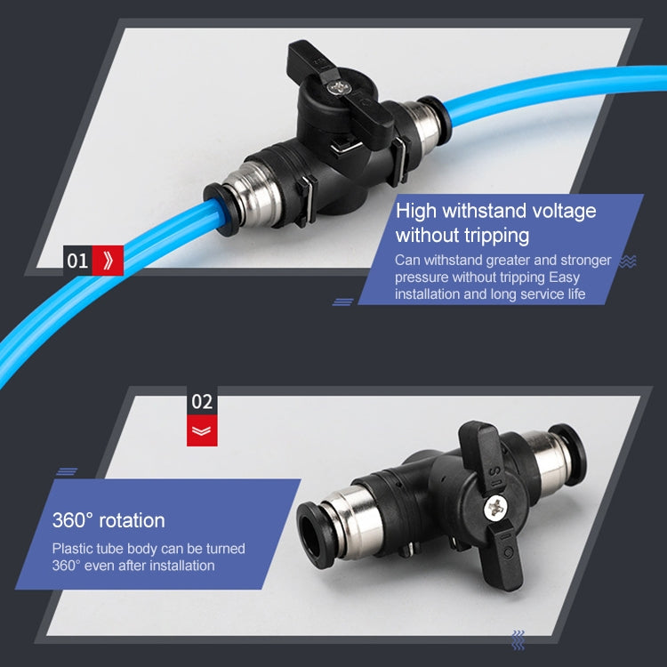 BUC-6 LAIZE Manual Valve Pneumatic Quick Fitting Connector - Interface Series by LAIZE | Online Shopping UK | buy2fix