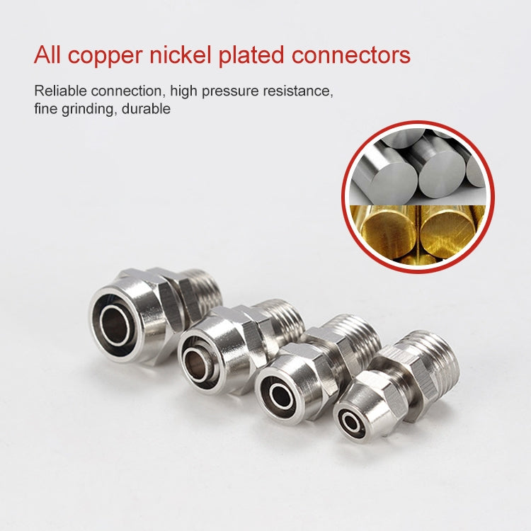 PC6-M5 LAIZE 10pcs Nickel Plated Copper Pneumatic Quick Fitting Connector - Interface Series by LAIZE | Online Shopping UK | buy2fix