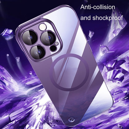 For iPhone 13 Pro Max Electroplating Frameless Magsafe Magnetic PC Phone Case(Deep Purple) - iPhone 13 Pro Max Cases by buy2fix | Online Shopping UK | buy2fix