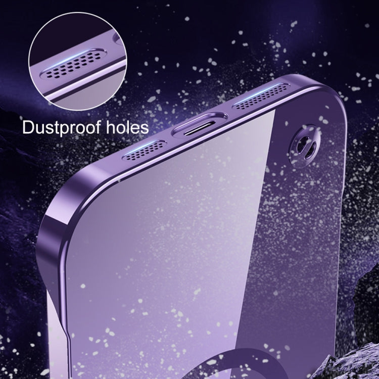 For iPhone 12 Pro Electroplating Frameless Magsafe Magnetic PC Phone Case(Deep Purple) - iPhone 12 / 12 Pro Cases by buy2fix | Online Shopping UK | buy2fix