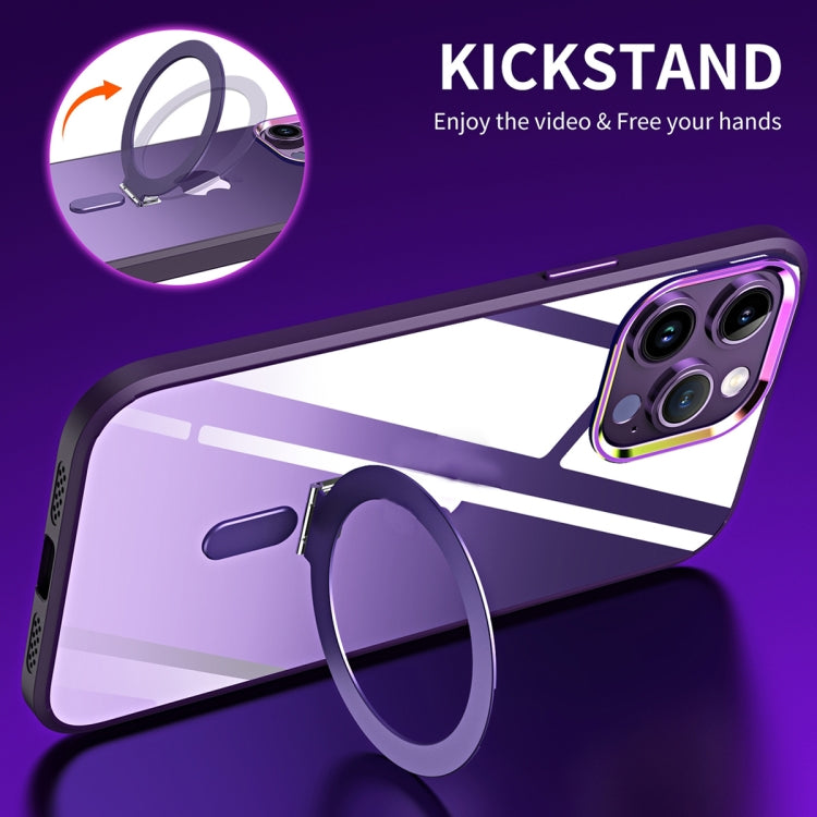 For iPhone 12 Pro Max Magsafe Invisible Holder Phone Case(Purple) - iPhone 12 Pro Max Cases by buy2fix | Online Shopping UK | buy2fix