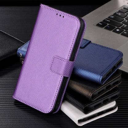 For Blackview OSCAL C80 Diamond Texture Leather Phone Case(Purple) - More Brand by buy2fix | Online Shopping UK | buy2fix