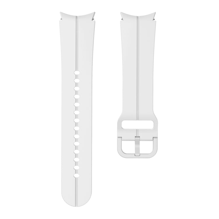 For Samsung Galaxy Watch 5 Pro 45mm Colorful Buckle Silicone Watch Band(White) - Watch Bands by buy2fix | Online Shopping UK | buy2fix