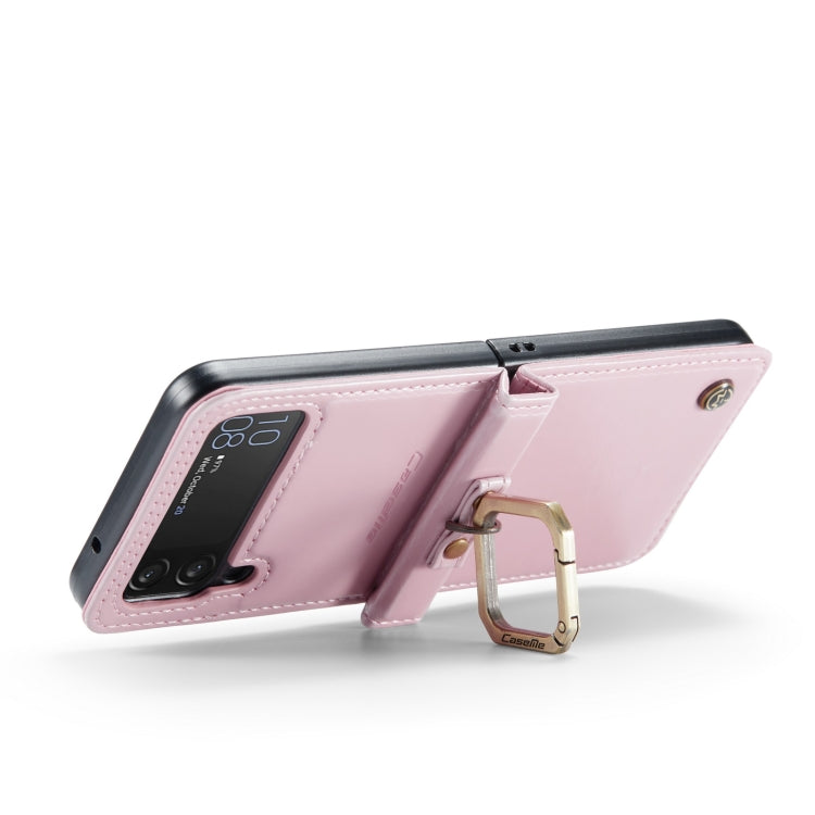 For Samsung Galaxy Z Flip4 CaseMe 003 Crazy Horse Texture Leather Phone Case with Lanyard(Rose Gold) - Galaxy Z Flip4 5G Cases by CaseMe | Online Shopping UK | buy2fix