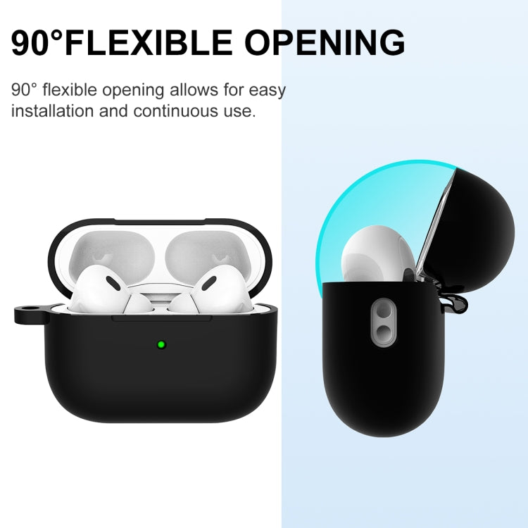 For AirPods Pro 2 Thickened One-piece Shockproof Earphone Case(Black) - For AirPods Pro 2 by buy2fix | Online Shopping UK | buy2fix