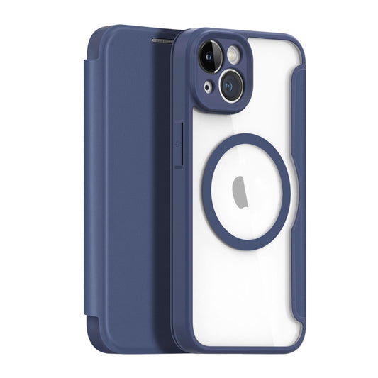 For iPhone 14 / iPhone 13 DUX DUCIS Skin X Pro Series Magsafe PC + TPU Phone Leather Case (Blue) - iPhone 14 Cases by DUX DUCIS | Online Shopping UK | buy2fix
