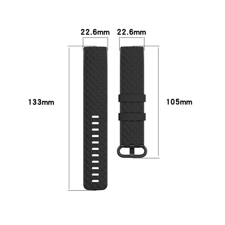 Color Buckle TPU Wrist Strap Watch Band for Fitbit Charge 4 / Charge 3 / Charge 3 SE, Size: L(Rosewood) - Watch Bands by buy2fix | Online Shopping UK | buy2fix