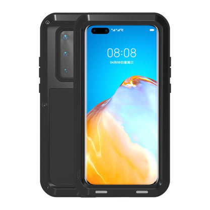 For Huawei P40 Pro LOVE MEI Metal Shockproof Waterproof Dustproof Protective Case(Black) - Huawei Cases by LOVE MEI | Online Shopping UK | buy2fix