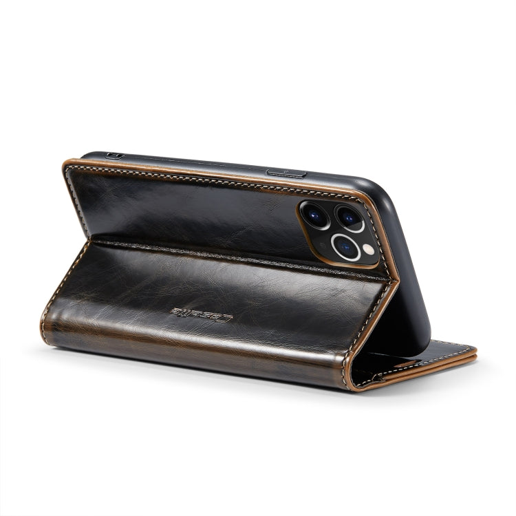 For iPhone 11 Pro CaseMe 003 Crazy Horse Texture Leather Phone Case(Coffee) - iPhone 11 Pro Cases by CaseMe | Online Shopping UK | buy2fix