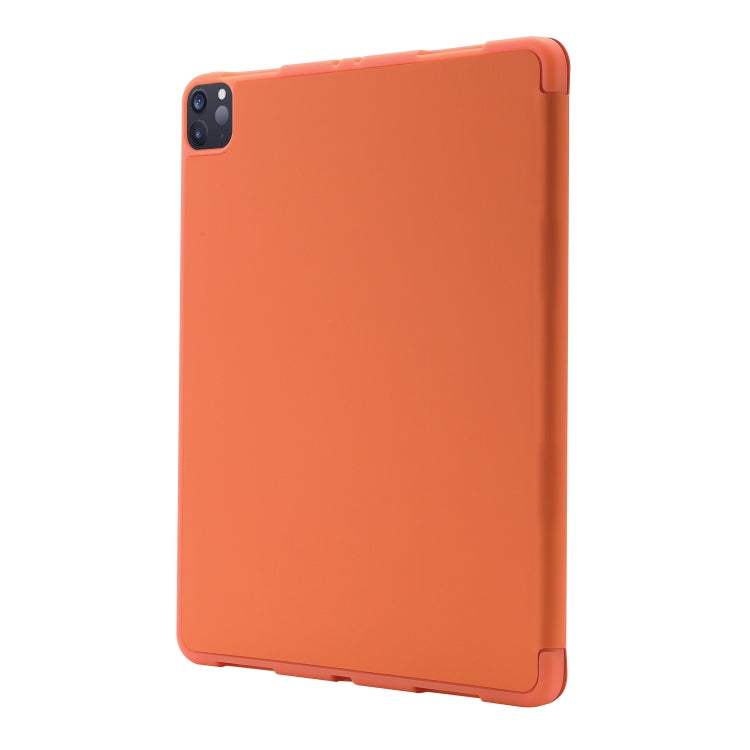 Skin Feel Pen Holder Tri-fold Tablet Leather Case For iPad Air 13 2024 / iPad Pro 12.9 2022 / 2021 / 2020 / 2018(Orange) - iPad Pro 12.9 (2022/2021) Cases by buy2fix | Online Shopping UK | buy2fix