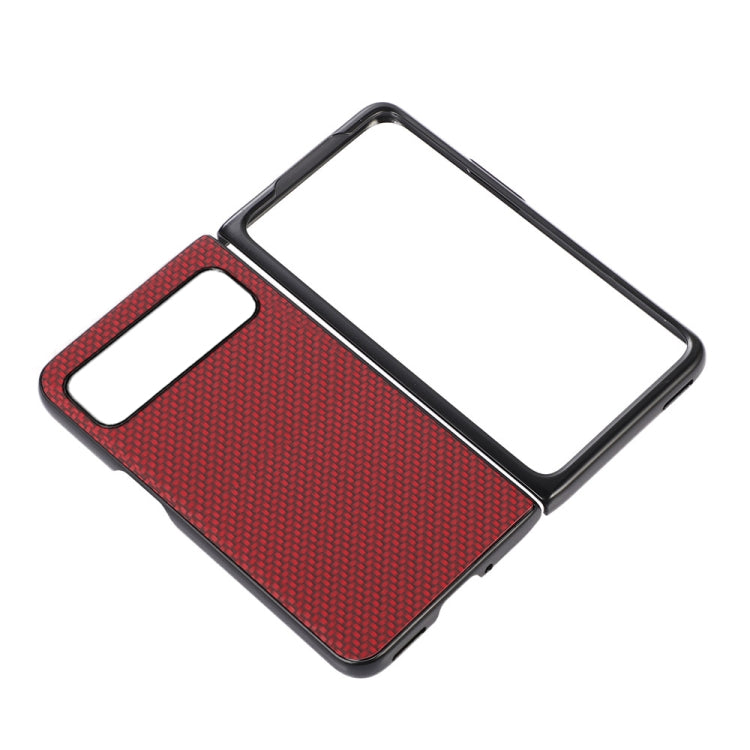 For Google Pixel Fold Carbon Fiber Texture Shockproof Phone Case(Red) - Google Cases by buy2fix | Online Shopping UK | buy2fix