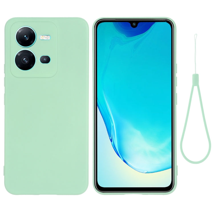 For vivo V25 5G / V25E 5G / X80 Lite Pure Color Liquid Silicone Shockproof Full Coverage Phone Case(Green) - vivo Cases by buy2fix | Online Shopping UK | buy2fix